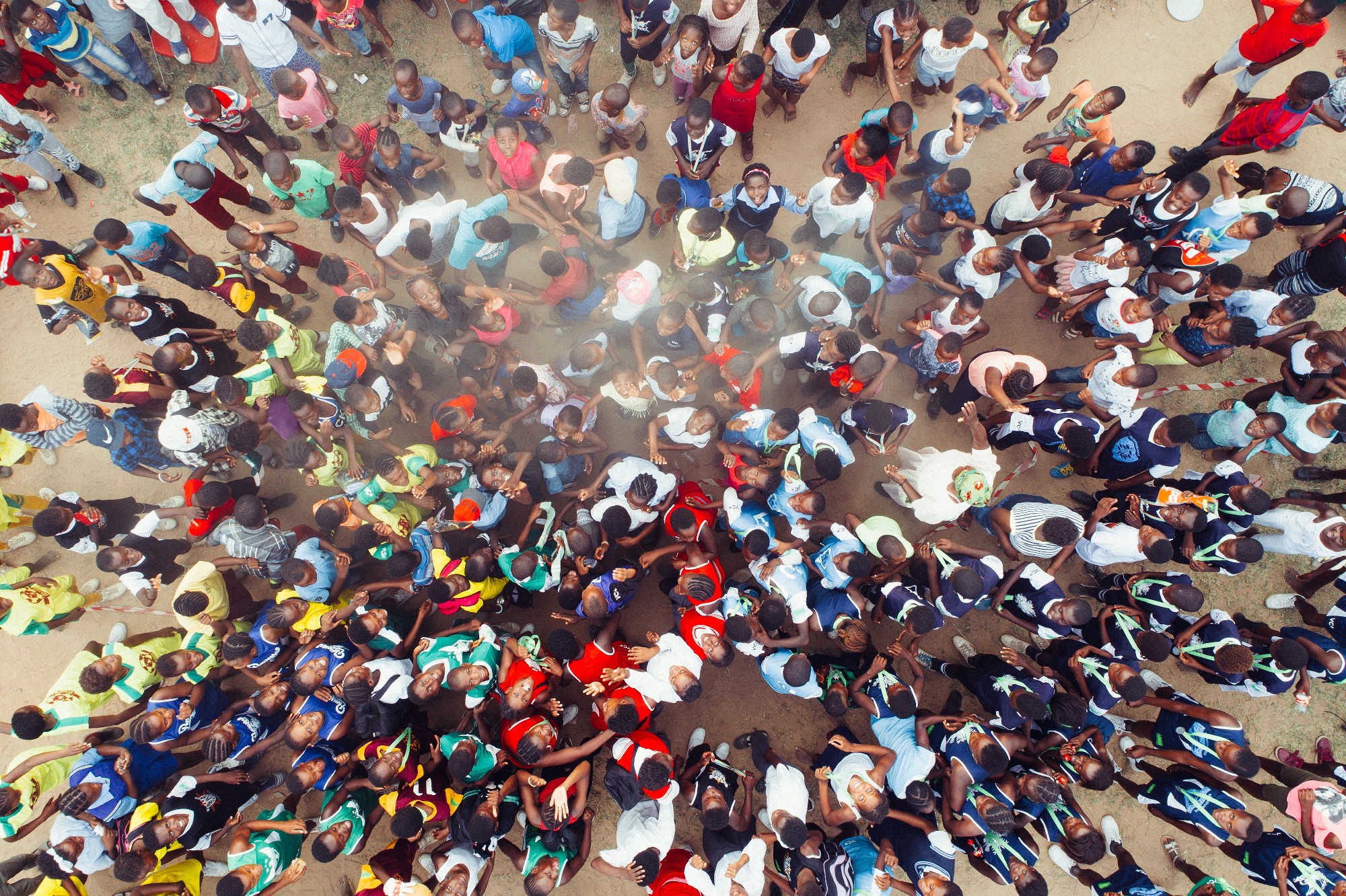 Mass of people